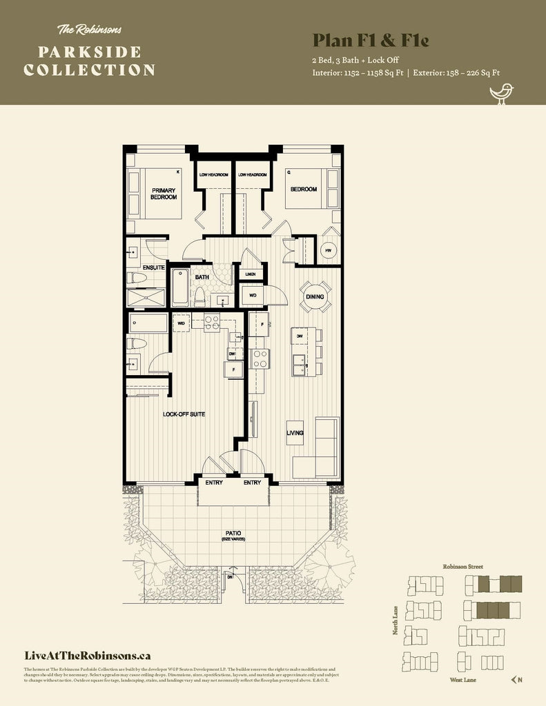 West Coquitlam - Townhouse - 2br unit + Lock-Off Studio Suite